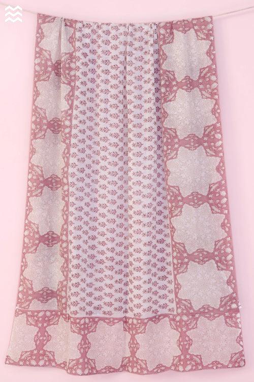 Mulmul Cotton Wrap In Assorted Block Print