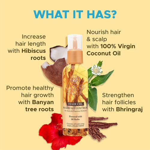 Ayurvedic Hair Oil – Hair Fall Control | From the makers of Parachute Advansed | 95ml