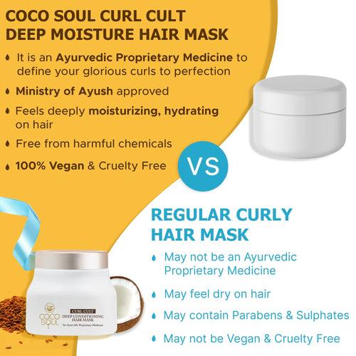 Curl Cult Deep Moisture Hair Mask | From the makers of Parachute Advansed | 160ml