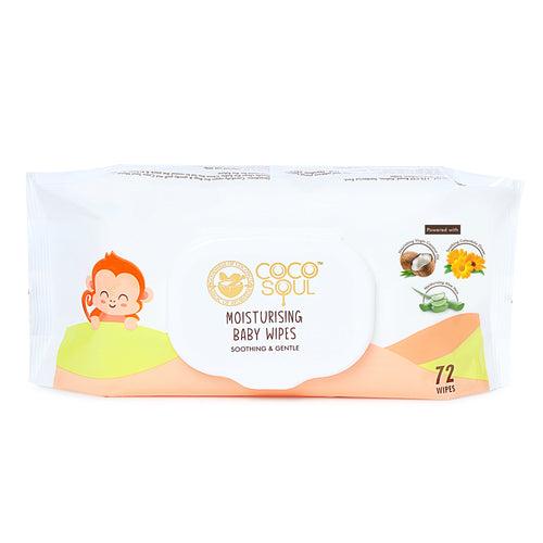 CocoSoul Moisturising Baby Wipes 72N (Pack of 4)