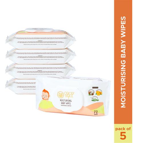 CocoSoul Moisturising Baby Wipes 72N (Pack of 4)