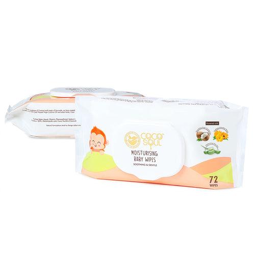 CocoSoul Moisturising Baby Wipes 72N (Pack of 4)