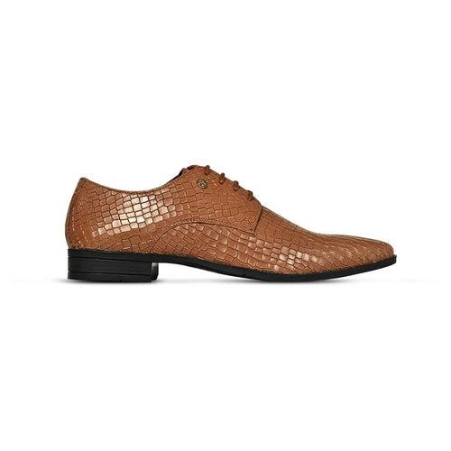 Croco-Print  Casual Leather Shoes -764BN/TN/BK