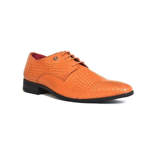 Croco-Print  Casual Leather Shoes -764BN/TN/BK