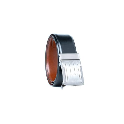 Auto Lock Turning Reversible Leather Belt for Men - ALT47 REV