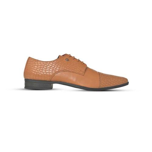 Croco Printed Casual Leather Shoes-768BN/TN/BK