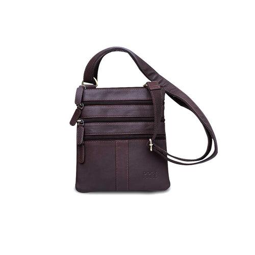 Brown Leather Small Sling Bag - M024BN
