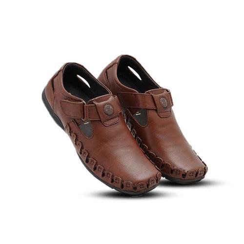 Leather Sandals for Men - 1076- TN/BN