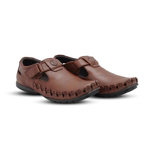 Leather Sandals for Men - 1076- TN/BN