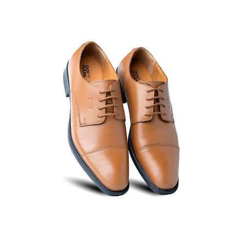 Men's Formal Full Grain Leather Crafted Shoes - 722 TN/BK