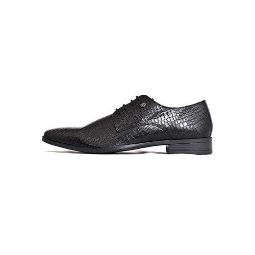 Croco-Print  Casual Leather Shoes -764BN/TN/BK