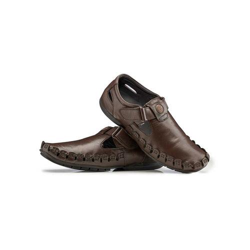 Leather Sandals for Men - 1076- TN/BN