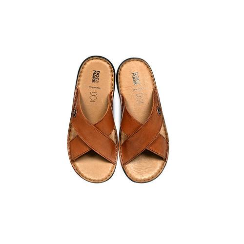 Stylish Genuine Leather Thong Sandals- 1701LBN