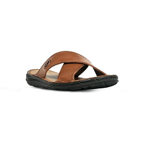 Stylish Genuine Leather Thong Sandals- 1701LBN