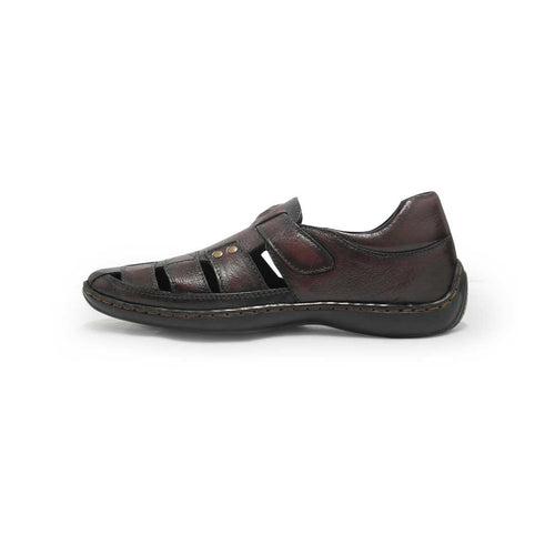 Stylish Leather Sandals for Men - 1136BK/CHRY