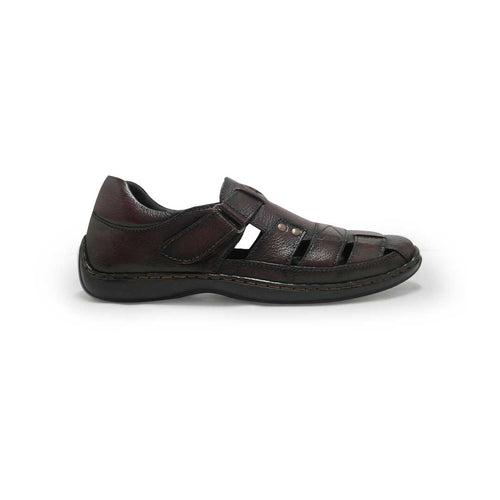 Stylish Leather Sandals for Men - 1136BK/CHRY