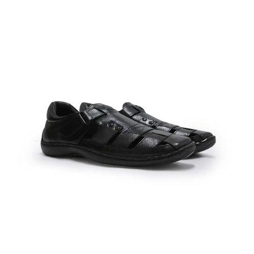 Stylish Leather Sandals for Men - 1136BK/CHRY