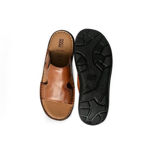 Stylish Leather Slipper - 1707LBN