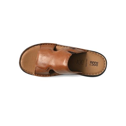 Stylish Leather Slipper - 1707LBN