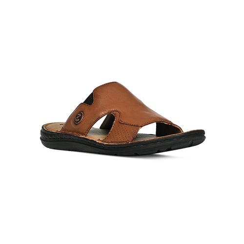 Stylish Leather Slipper - 1707LBN