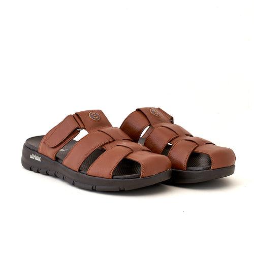 Ultralite Leather Sandals for Men-1127-CHRY/TN