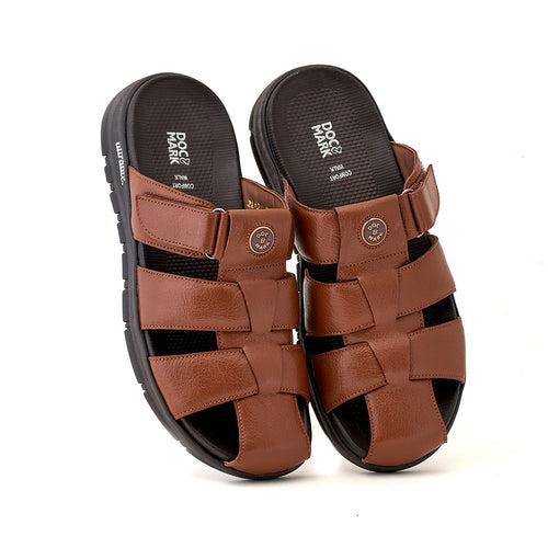 Ultralite Leather Sandals for Men-1127-CHRY/TN