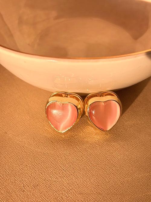 Blushing heart Earrings