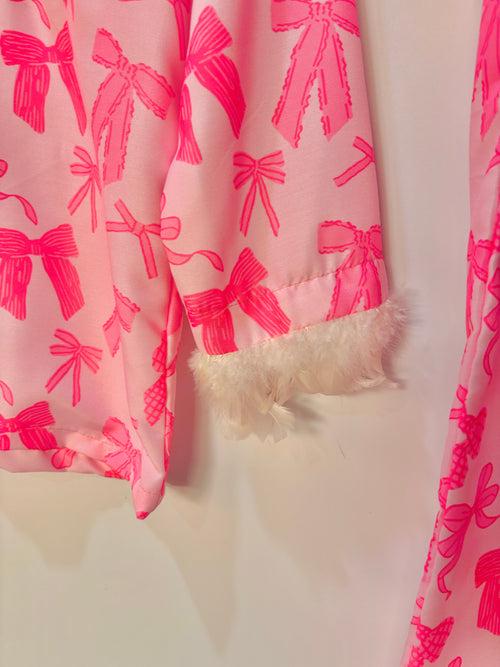 Pookie’s Pink Feathers Pj Set