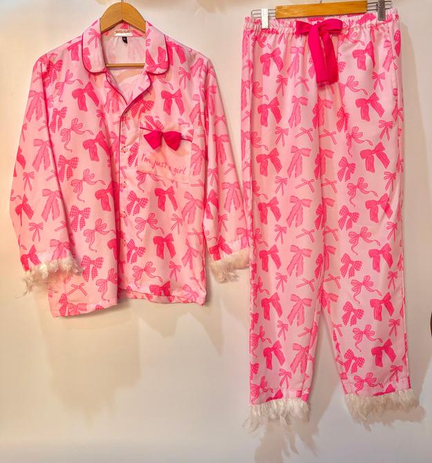 Pookie’s Pink Feathers Pj Set