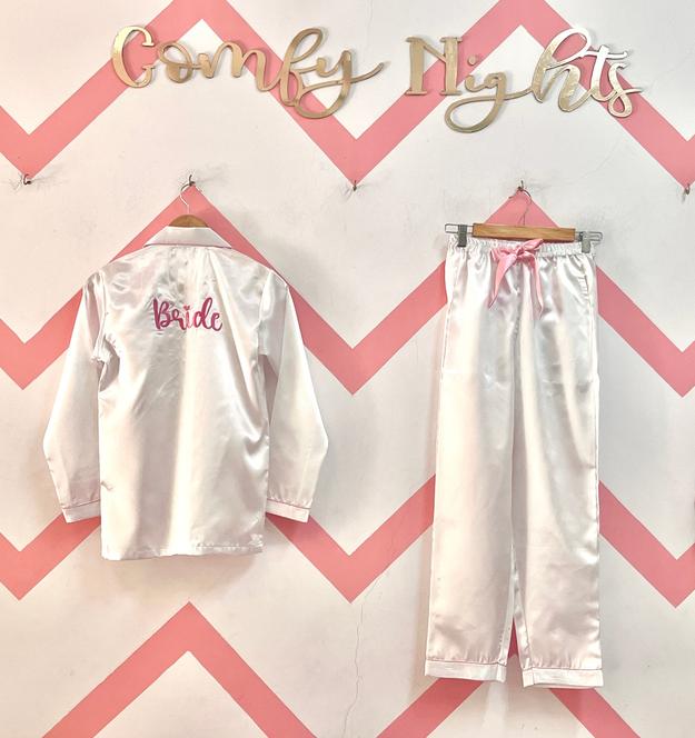 Bride Satin Pj Set  | Prepaid Orders Only