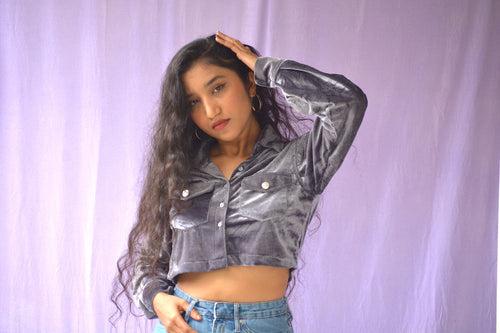 Grey Velvet Crop