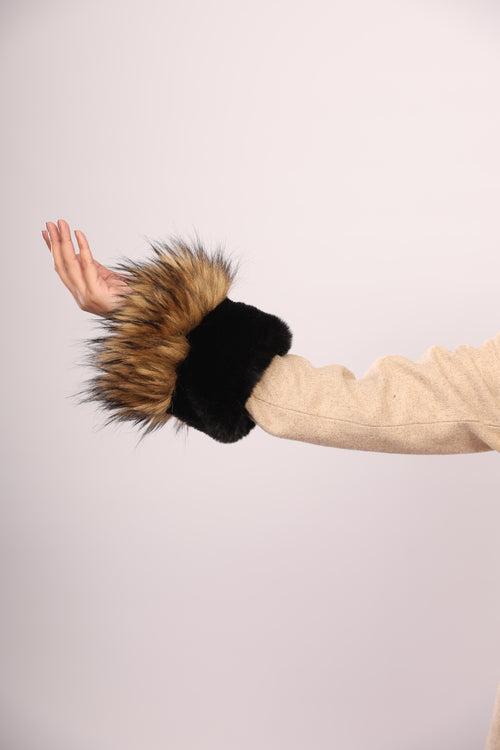 Black & Brown Fur Cuff