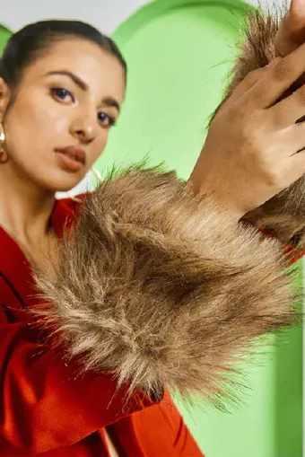 Brown Fur Cuffs