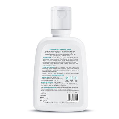 Aromamusk Deep Cleansing Lotion for Sensitive & Dry Skin, Gentle Cleanser