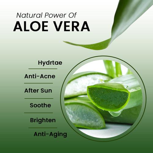 Aloe Vera Gel For Face, with Pure Aloe Vera & Vitamin E for Skin and Hair - 200ml