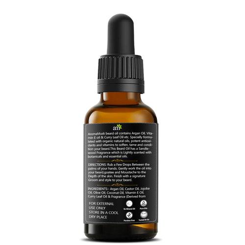 100% Natural Beard & Hair Growth Oil - Sandalwood, 30ml