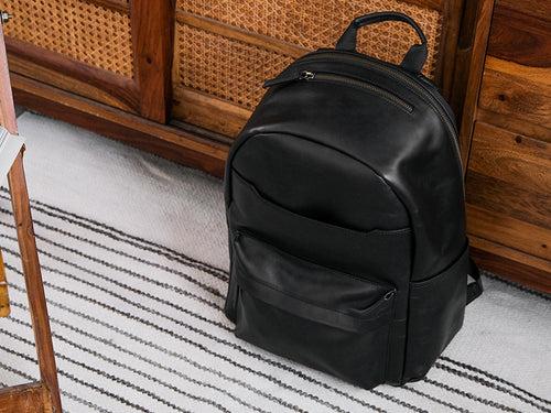 Pondi Backpack - Black Nappa Leather