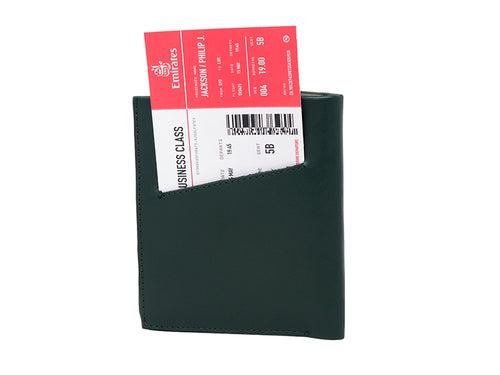 Away Travel Wallet - Emerald Green & Tan