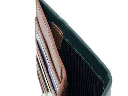 Away Travel Wallet - Emerald Green & Tan