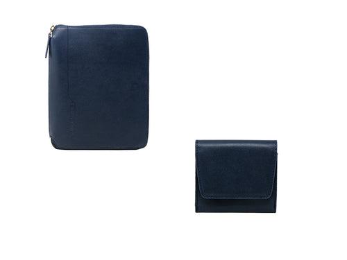 Oxford Zipper Diary Organiser 2.0 + Capsule Wallet (Blue)