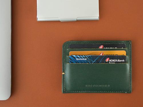 Sterling Card Holder - Emerald Green