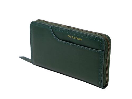 Oslo - Long Zipper Wallet / Emerald Green