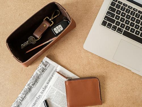 Desk Organiser Tray - Classic Tan