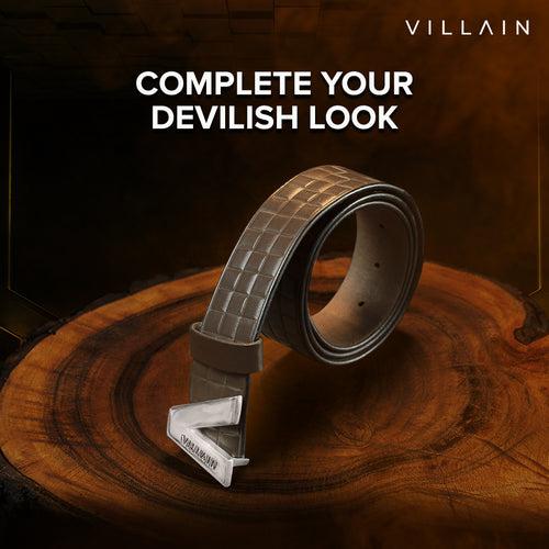 VILLAIN Brown Leather Belt