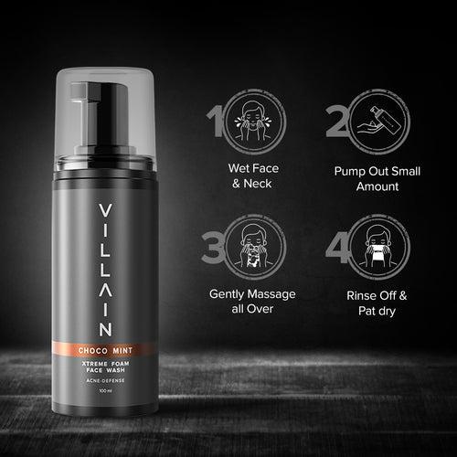 Villain Xtreme Foam Face Wash (Chocomint)