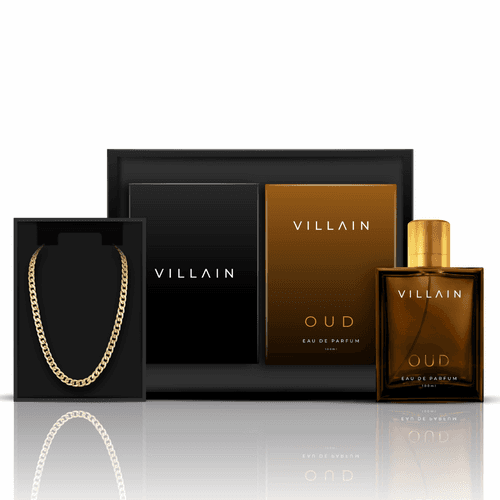 VILLAIN GOLD COMBO - OUD 100ML & 18K GOLD PLATED CHAIN