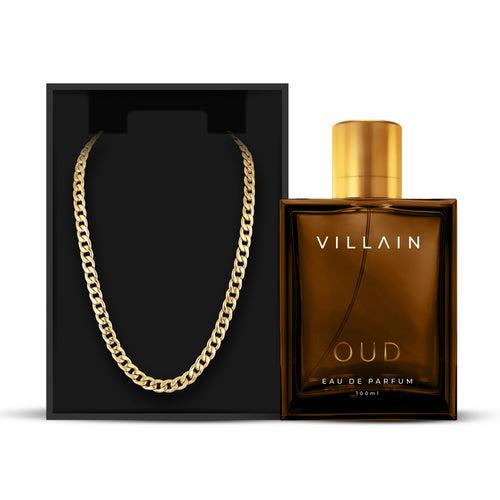 VILLAIN GOLD COMBO - OUD 100ML & 18K GOLD PLATED CHAIN