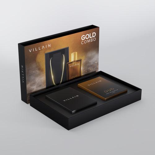 VILLAIN GOLD COMBO - OUD 100ML & 18K GOLD PLATED CHAIN