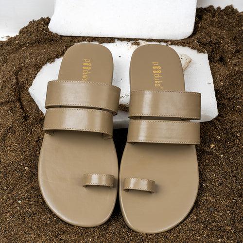 Uri Toe-Ring Vegan Leather Slides Men