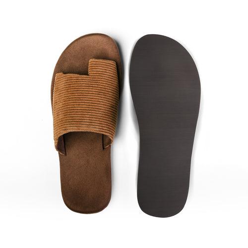 Iru Luxe - Cloak Corduroy Brown Slides